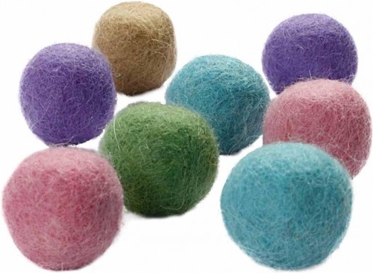 Kreativfirma Wollperlen, D 20 mm, Pastellfarben, 64 Stück 1 Box
