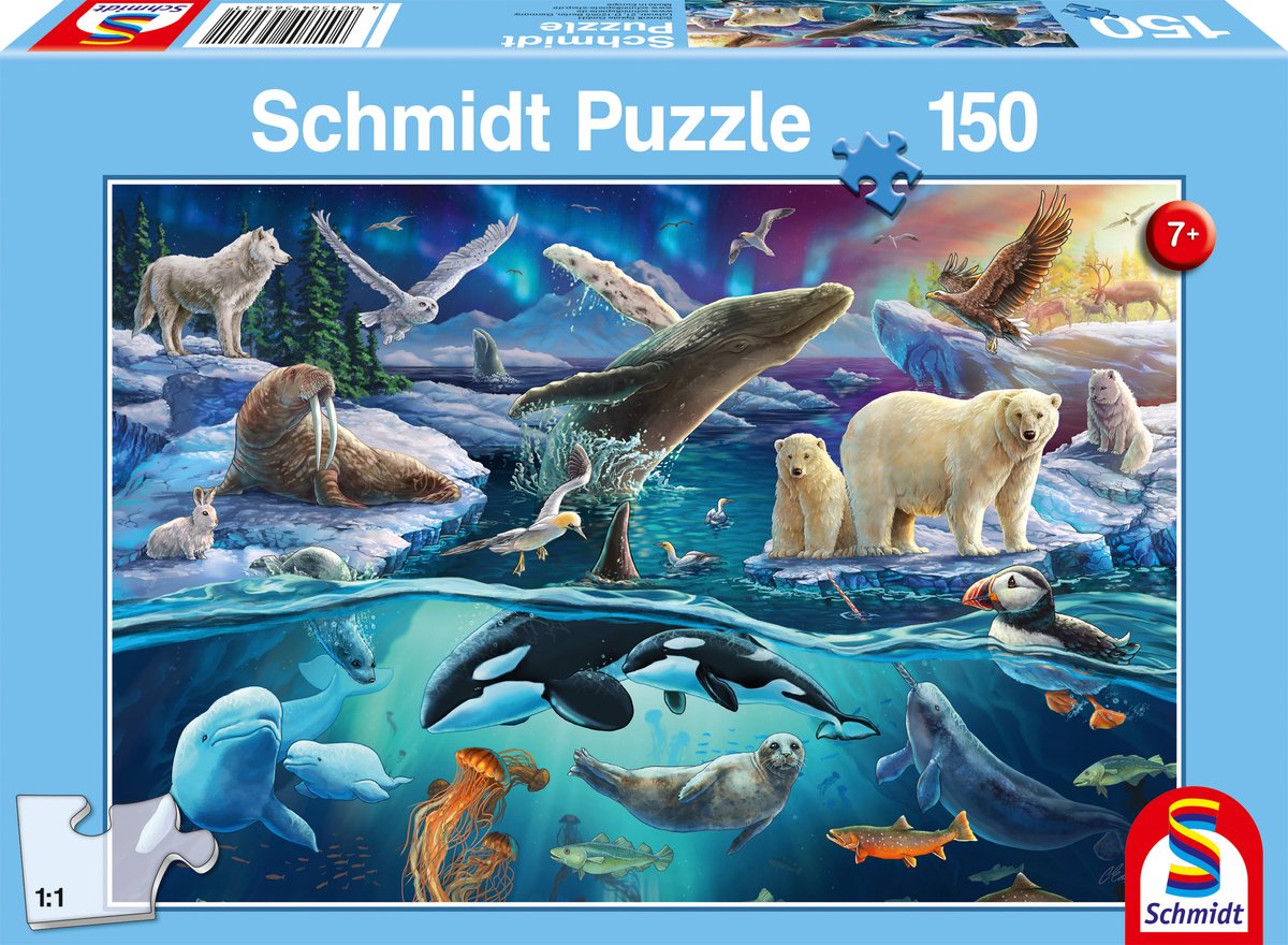 Schmidt - Puzzle - Tiere in der Arktis - 150 Teile - Kinder - ab 7 Jahren