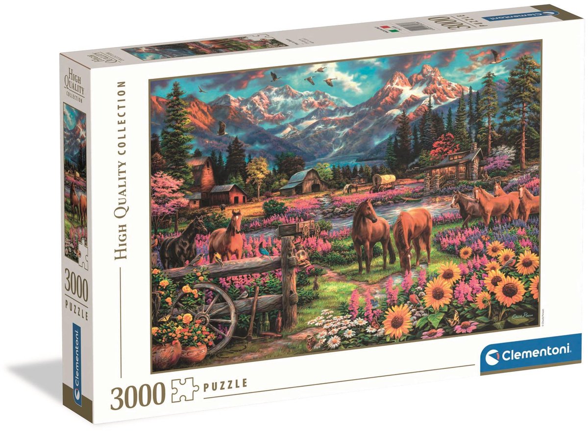 Clementoni-Puzzle „Frei zum Grasen“ – 3000 Teile.