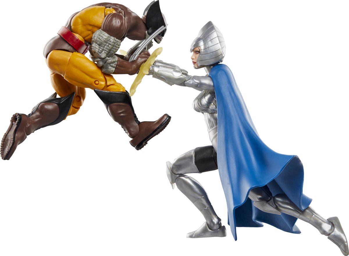 Hasbro Wolverine 50th Anniversary Marvel Legends Actionfigur 2er-Pack Wolverine Lilandra Neramani 15 cm große Actionfigur