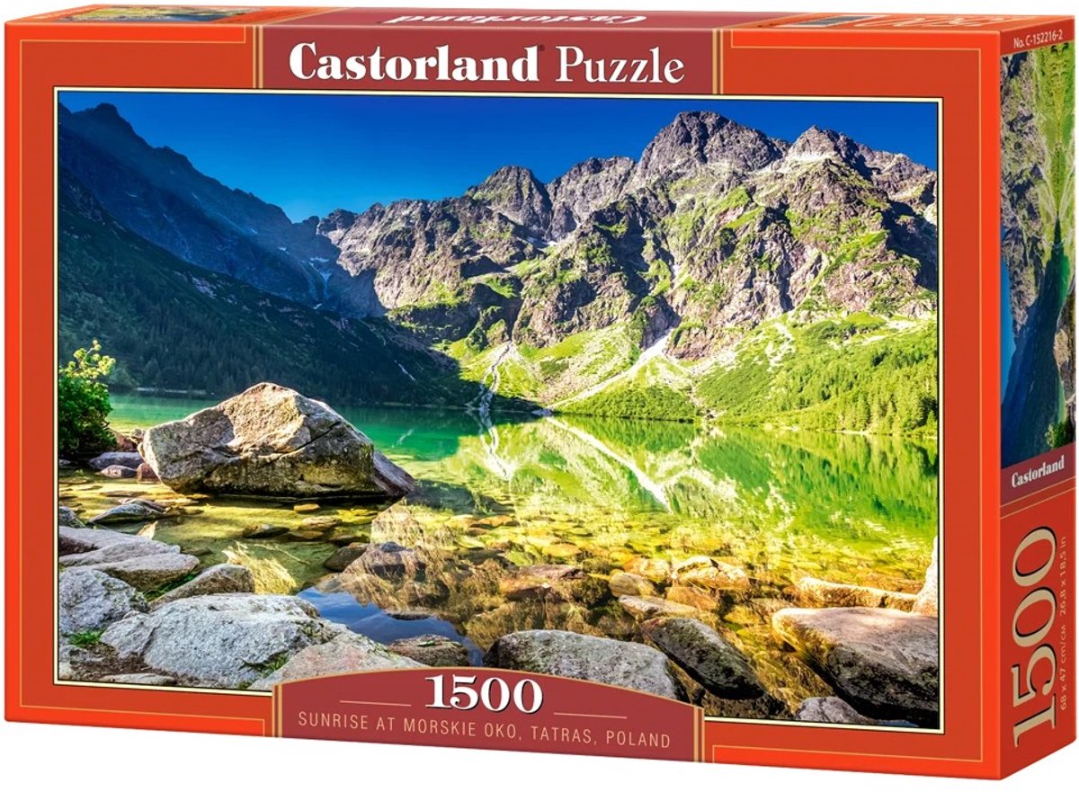 Castorland Sonnenaufgang am Morskie Oko, Polen – Puzzle – 1500 Teile – Satin-Finish – perfekte Passform – europäische Qualität