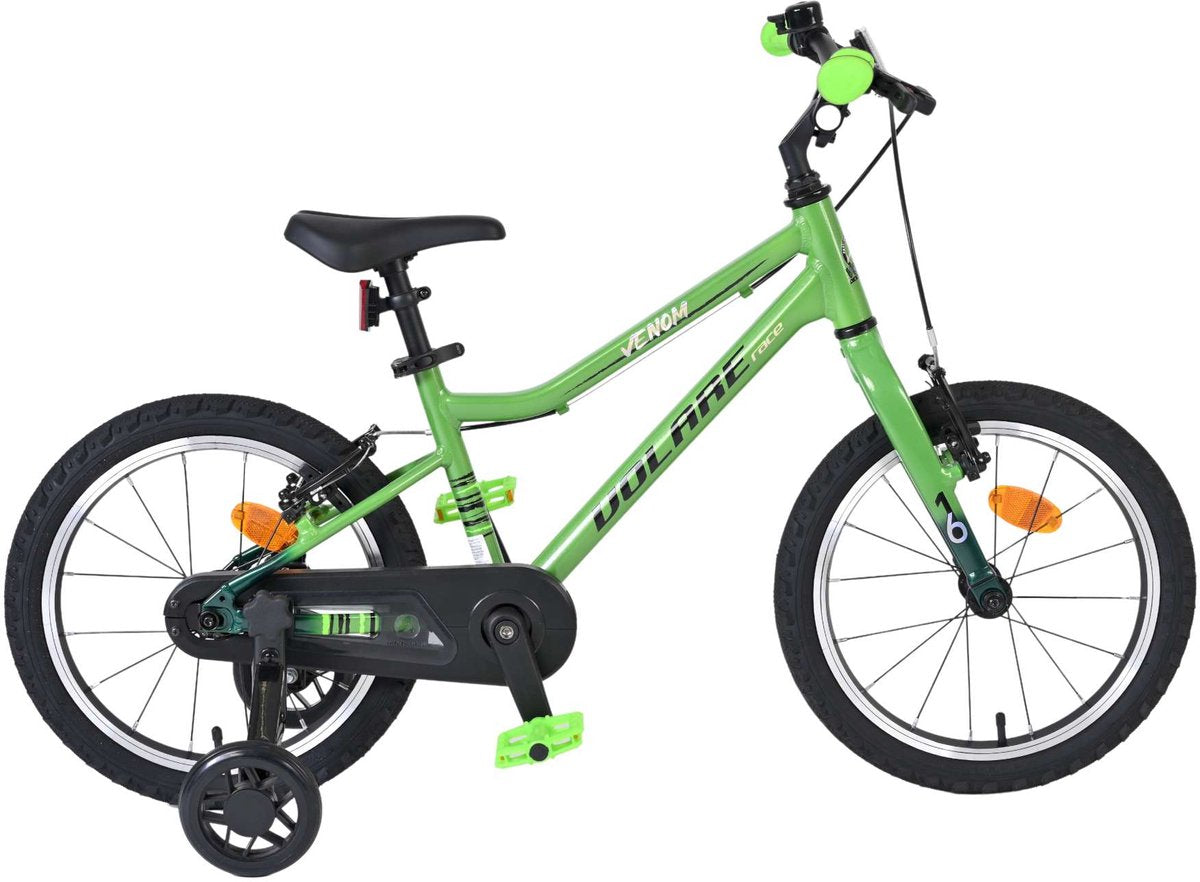 Volare Venom Kinderfahrrad – Jungen – 16 Zoll – Grün – zwei Handbremsen