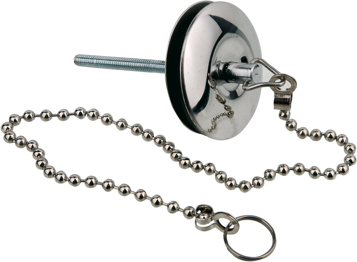 Kirchhoff Ablassschraube Kette - Chrom - 300 mm - mit Abdeckrosette