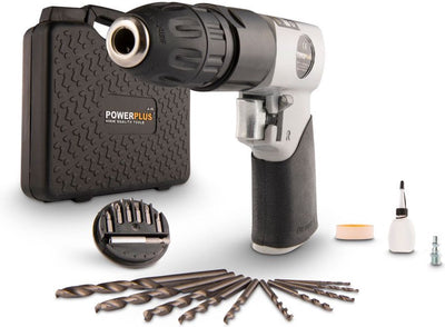 Powerplus pneumatischer Schraubenbohrer powx0069li – Druckluftbohrer von 24 nm und 6,2 bar für Holz, Stein und Metall