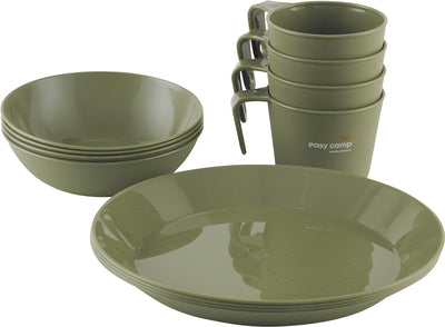 Easy Camp Moss 4 Dine Set Campingteller Campinggeschirr 4 Personen grün