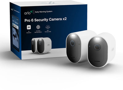 Arlo pro 6 2k+ Sicherheitskamera – 2 IP-Kameras