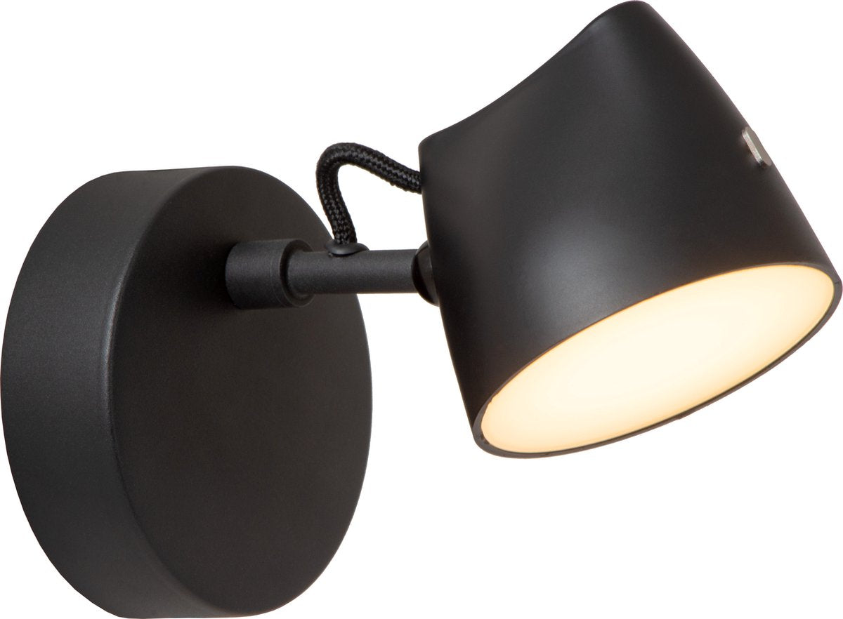 Lucide Milne - Wandleuchte - LED dimmbar - 1x8w 2700k - schwarz