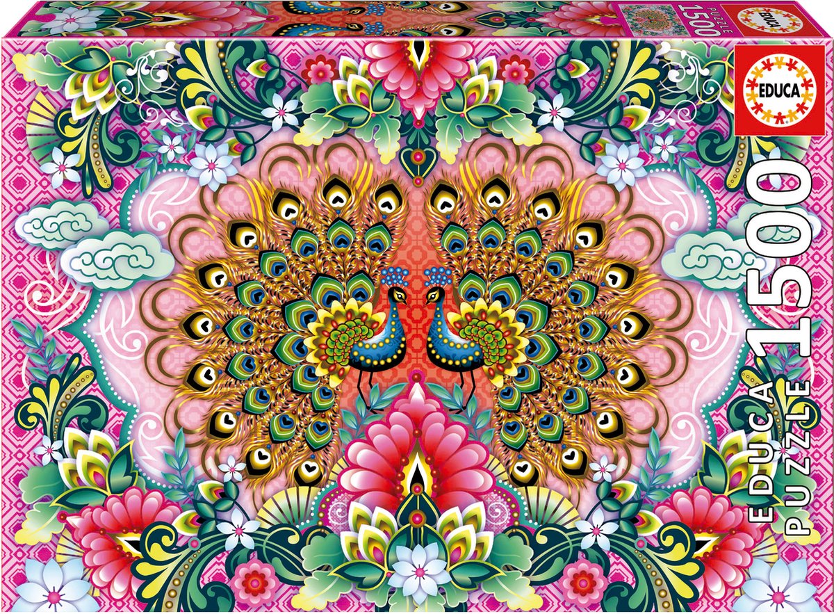 Educa - Puzzle - 1500 Teile - Bengalische Pfauen