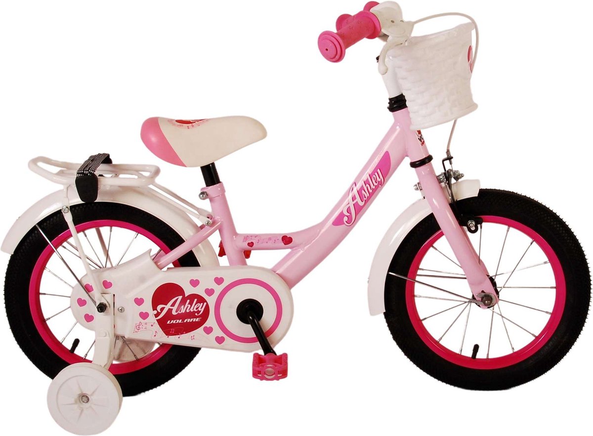 Volare Ashley Children's Bicycle - Mädchen - 14 Zoll - Pink