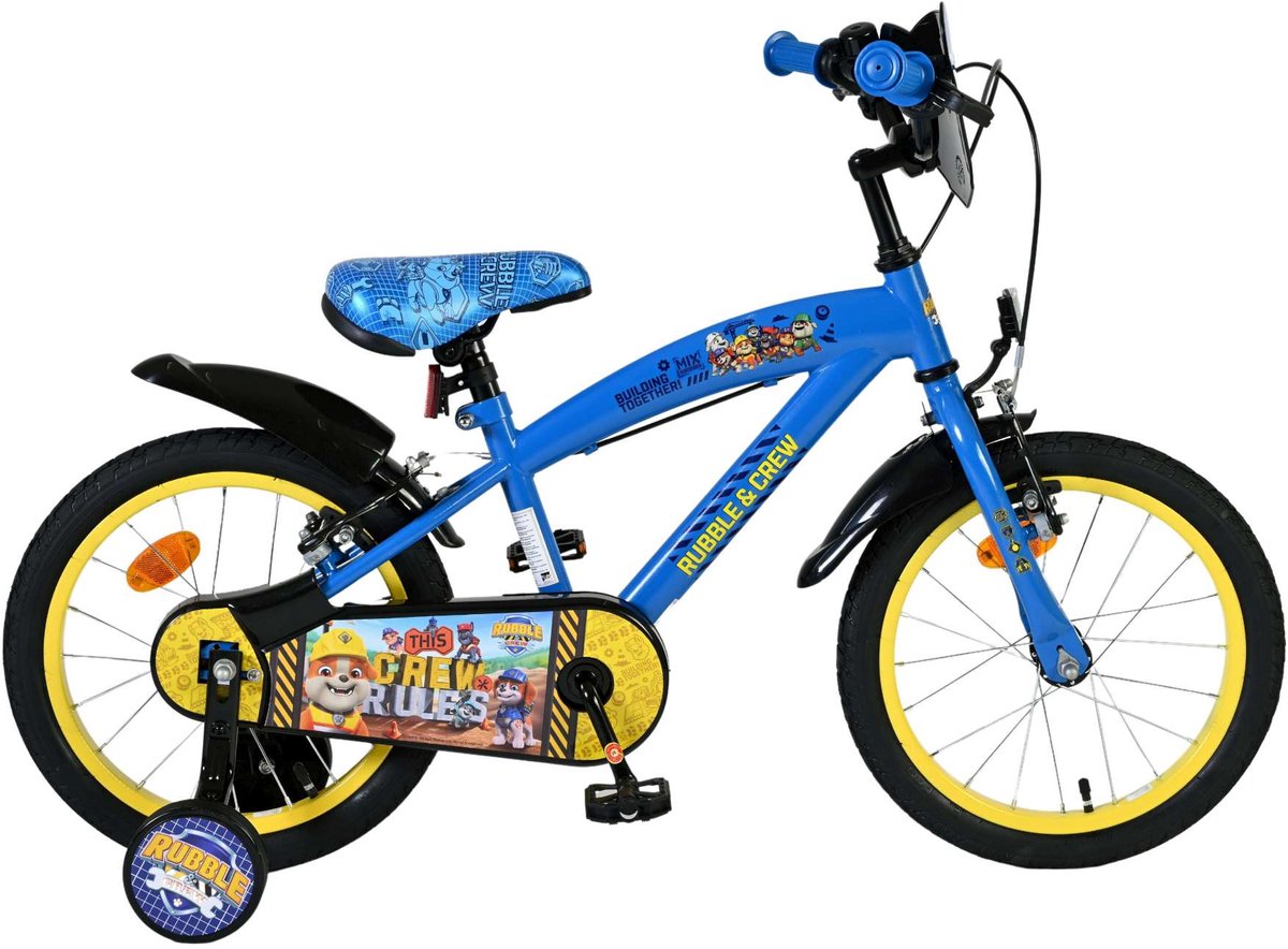 Rubble Crew Kinderfahrrad – Jungen – 16 Zoll – Blau – zwei Handbremsen