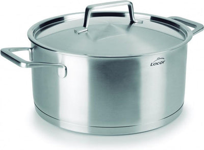 Lacor Foodie-Kochtopf mit Deckel – ø 22 cm – 4 l – Edelstahl