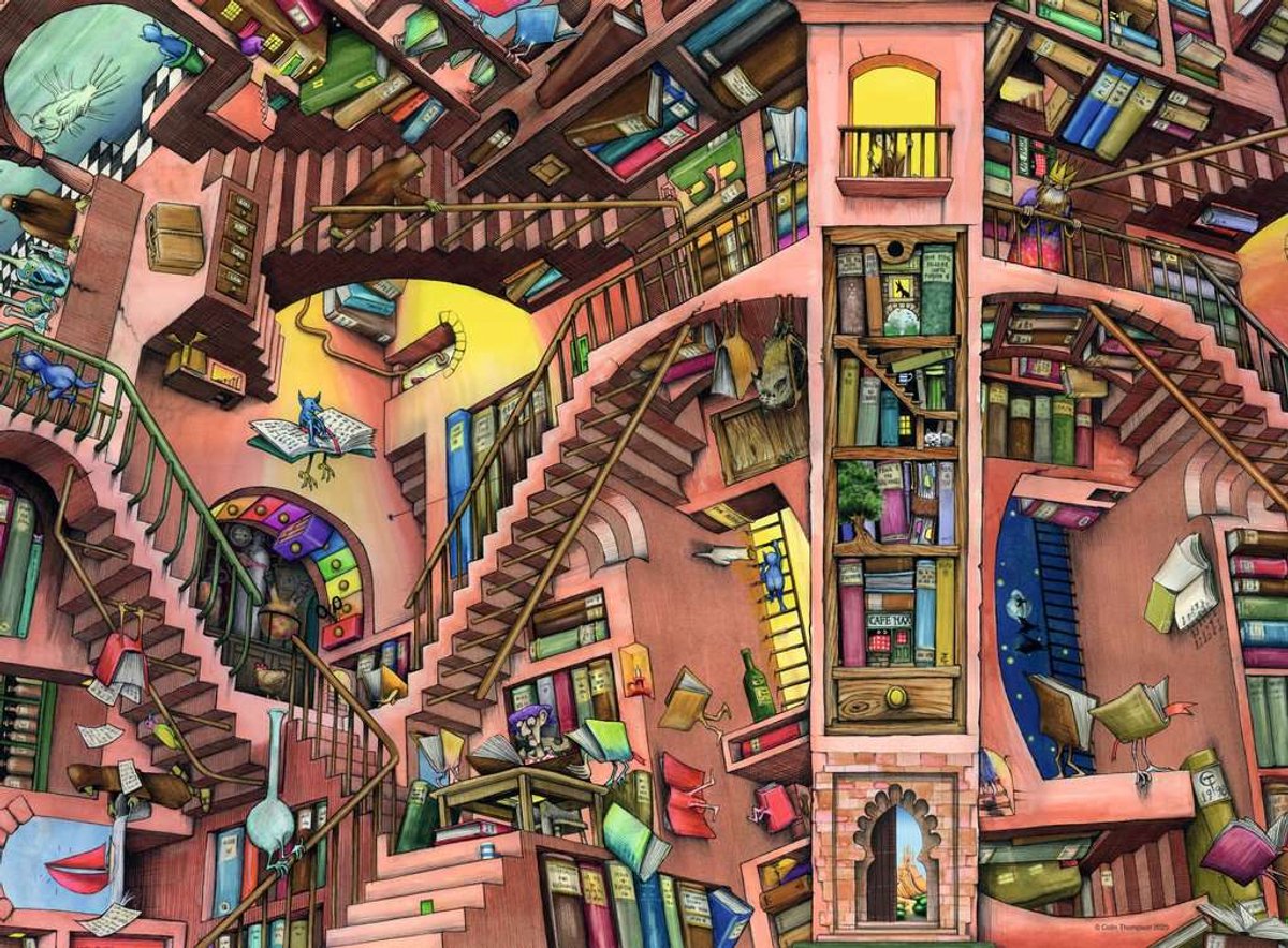 Ravensburger Puzzle Die zerstörte Bibliothek – 500 Teile.