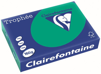 Clairefontaine Trophäe intensiv, A4, Kieferngrün, 160 g, 250 Blatt