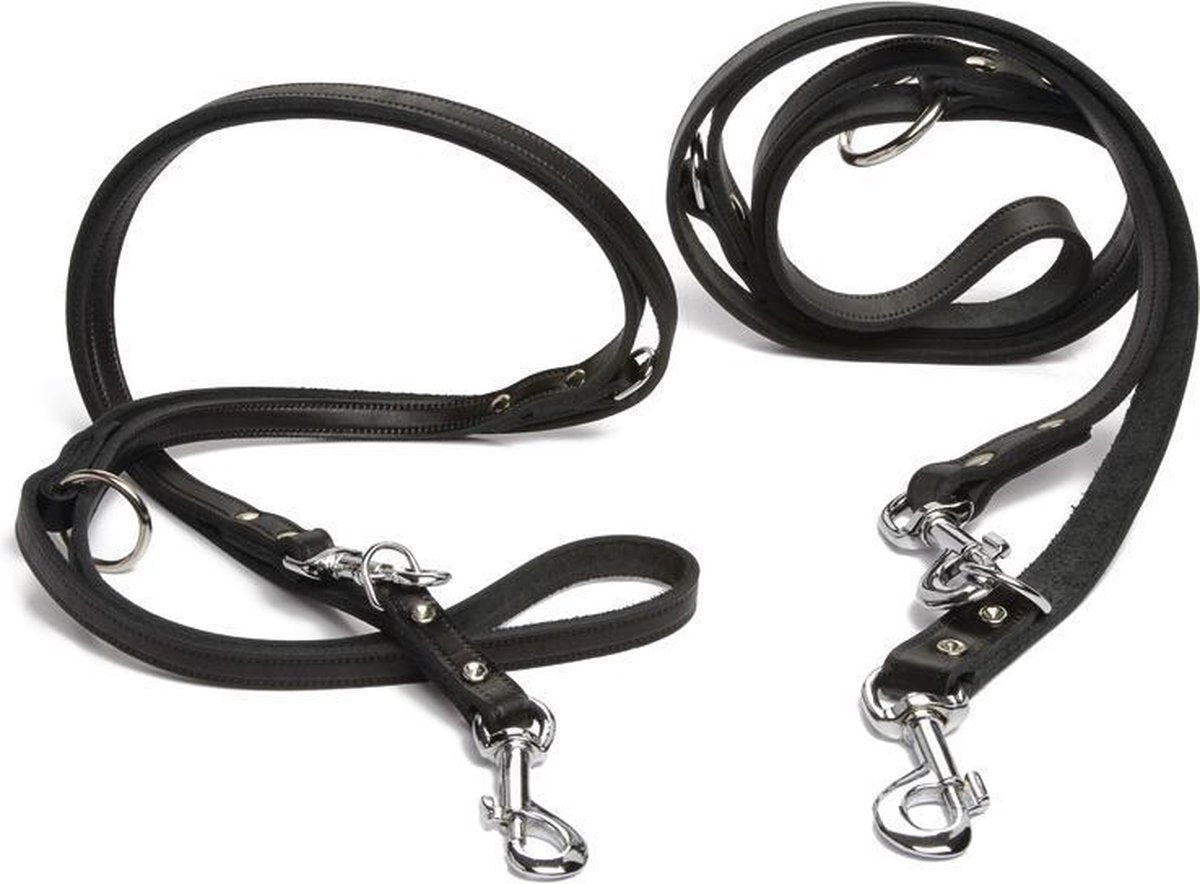 Beeztees - Hundeleine - Leder - Schwarz - 200x18 cm