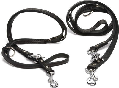 Beeztees - Hundeleine - Leder - Schwarz - 200x18 cm