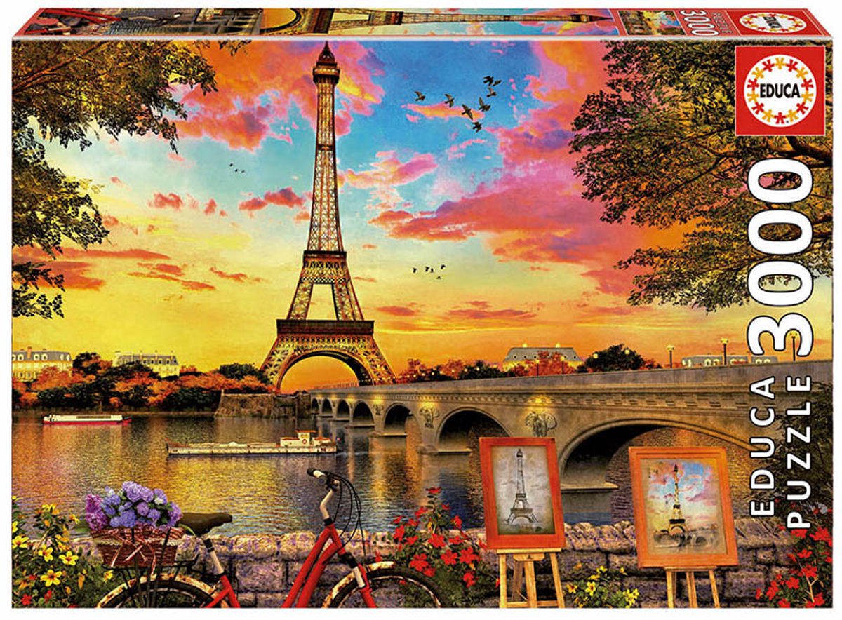 Educa - Puzzle - 3000 Teile - Sonnenuntergang in Paris