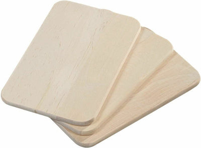 Kesper Brot- und Frühstücksbrettchen-Set – 3 Stück – Birkenholz – 23 x 15 x 1 cm – natürliche Farbe – extra hohe Qualität