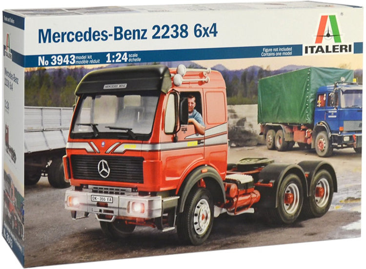 Italeri Modellbausatz LKW – 3943 Mercedes-Benz 2238 6x4 Kunststoff – 1:24 – Modellbau