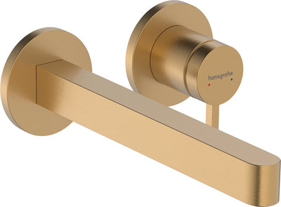 Hansgrohe finoris – Einbau-Waschtischmischer – Einhebelbedienung – mit Ablassschraube – 228 mm – gebürstete Bronze