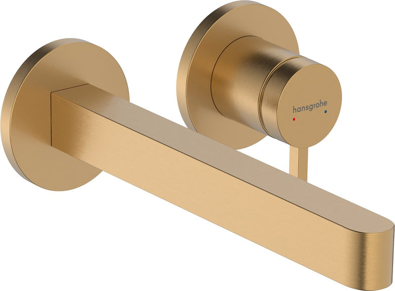 Hansgrohe finoris – Einbau-Waschtischmischer – Einhebelbedienung – mit Ablassschraube – 228 mm – gebürstete Bronze