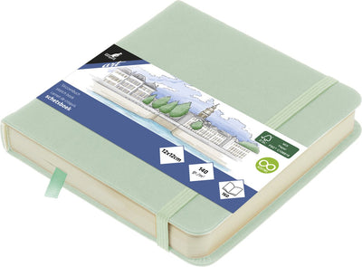 Kangaro-Skizzenbuch – 12 x 12 cm – Mint – PU-Hardcover – mit Gummiband und Band – k-861204