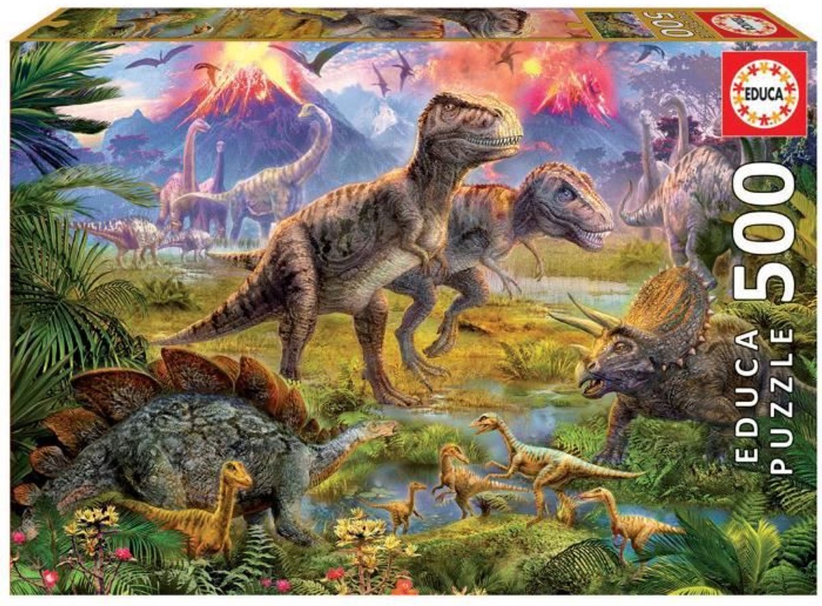 Educa – Dinosaurier sammeln – Puzzle 500 Teile – Sinterklaas-Geschenke