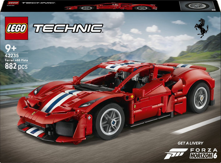 Lego Technic Ferrari 488 Pista Auto Spielzeug für Kinder und Dekoration 42235