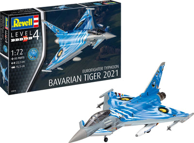 Revell Modellbausatz Militärfahrzeuge – 63818 Eurofighter Typhoon – Bayerischer Tiger 2 – Modellsatz Kunststoff – 1:72 – Modellbau