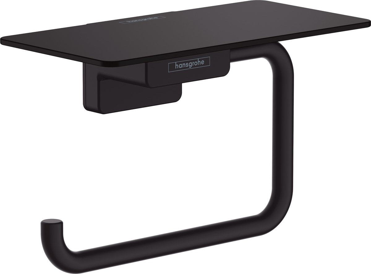 Hansgrohe addstoris Toilettenpapierhalter mit Ablage mattschwarz