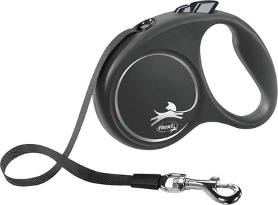 Flexi Rollijn schwarzes Designband blau