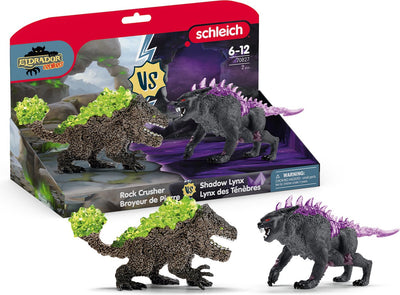 Schleich Eldrador Shadowlynx gegen Rock Breaker