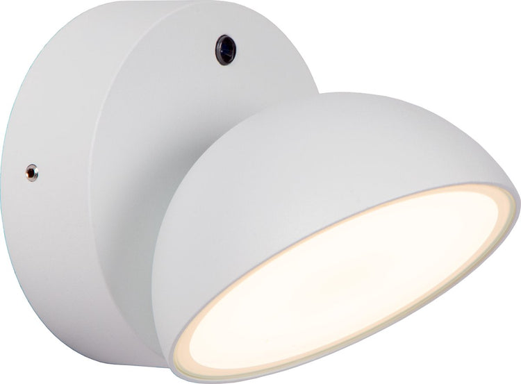 Lucide Finn – Wandleuchte für Innen- und Außenbereich – LED – 1 x 12 W, 3000 K – IP54 – Tag-Nacht-Sensor – Weiß