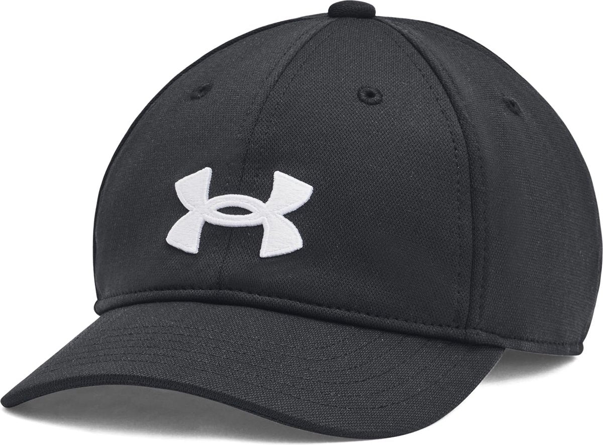Under Armour B Blitzing Low Adj-Blk Jungen-Kappe – Schwarz – Weiß