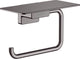 Hansgrohe addstoris Toilettenpapierhalter mit Ablage, gebürstetes Schwarzchrom