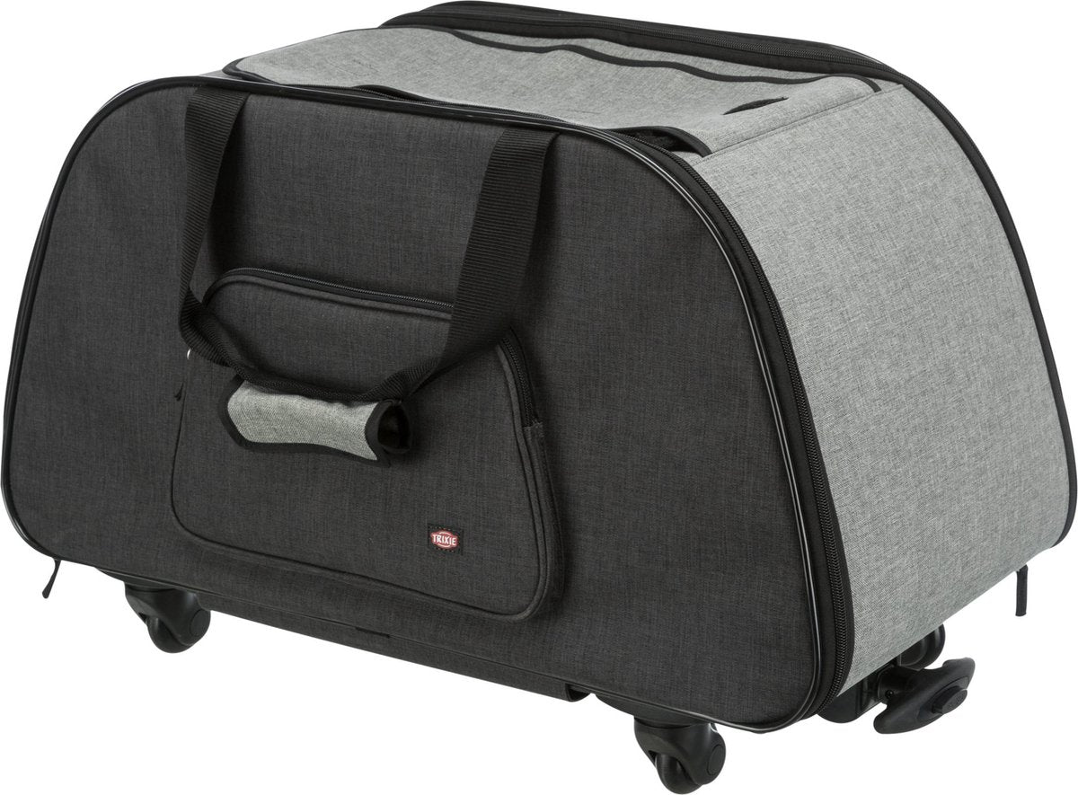 Trixie Reisekorb Trolley Schwarzes Hellgrau