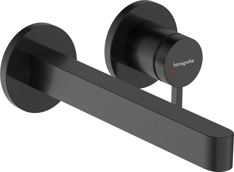 Hansgrohe finoris – Einbau-Waschtischmischer – Einhebelbedienung – mit Ablassschraube – 228 mm – gebürstetes Schwarzchrom