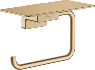 Hansgrohe Addstoris Toilettenpapierhalter mit Ablage, gebürstete Bronze