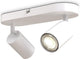 B.K.licht - Aufbaustrahler - Deckenstrahler mit 2 Lichtpunkten - Strahler drehbarer Stab - schwenkbar - GU10-Fassung - L.: 27cm