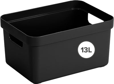 Sunware Sigma Home Aufbewahrungsbox 13l - 35x24,6x18,3 cm - Schwarz