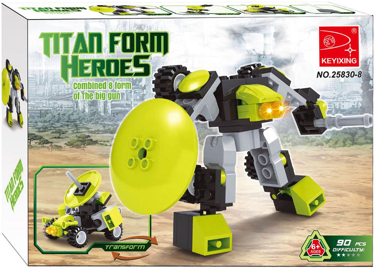 Bausatz Roboter-Raumauto verwandeln – 90 Teile