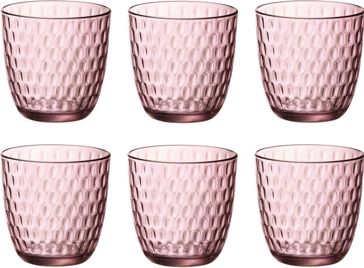 Bormioli Rocco Lock Wasserglas – 29 cl – Rosa – Set 6