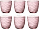 Bormioli Rocco Lock Wasserglas – 29 cl – Rosa – Set 6