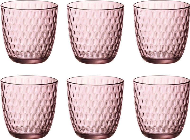 Bormioli Rocco Lock Wasserglas – 29 cl – Rosa – Set 6