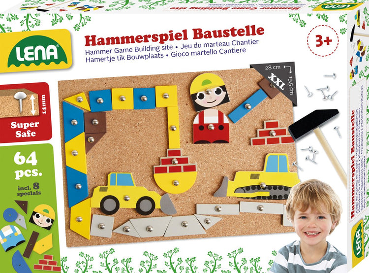 Lena Kinderspiel-Hammerhahn, Kork, Holz, Metall, 64-teilig