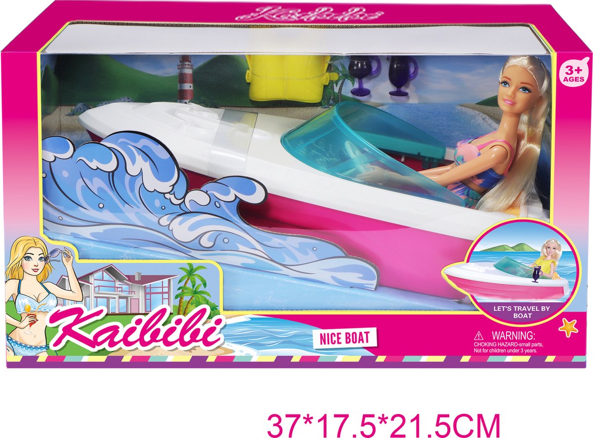 Amuuso 29 cm Puppe mit Boot.