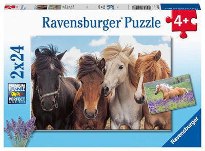 Ravensburger Puzzle Pferdeliebe – 2 x 24 Teile – Kinderpuzzle