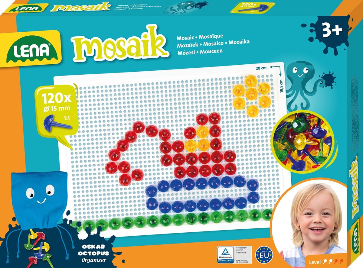 Lena Mosaik-Set transparent 120 Stück 15 mm