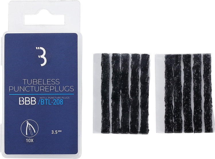 BBB Cycling Pannenstopfen – Tubeless-Reparaturstopfen – 10 Stück – 3,5 mm – BTL-208