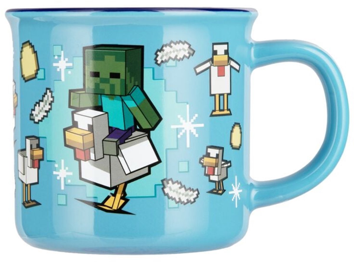 Minecraft Chicken Jockey – Zauberbecher Unisex-Tasse – mehrfarbig – Standard