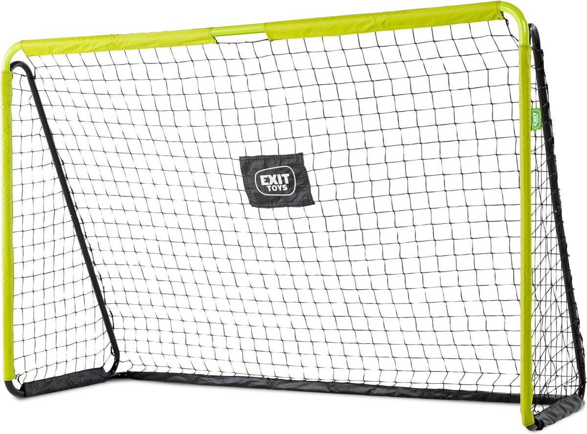 Exit Toys Exit Tempo Fußballtor aus Stahl 240x160cm - Fußballtor - für Kinder - Garten - Grün Schwarz